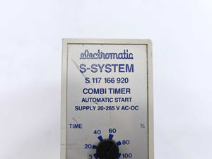 Electromatic S 117 166 920 Combi Timer. Automatic Start Supply 20-265 V AC-DC