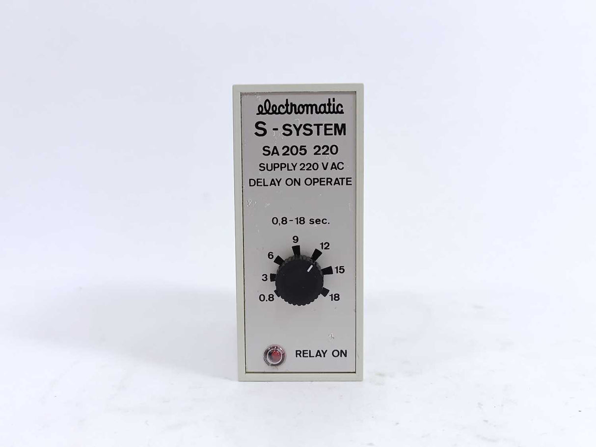 Electromatic SA 205 220 S-System Delay On Operate Timer 0,8-18 sec.