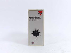 Carlo Gavazzi SA 105 230 Relay. Delay on Operate, 230 VAC, 50/60Hz