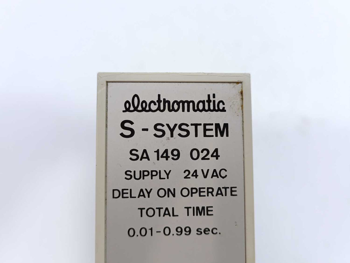 Electromatic SA 149 024 Delay on Operate Total Time 0,01-0,99sec.