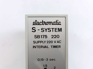 Electromatic SB175 220 Interval Timer 0,15-3sec. Supply 220VAC