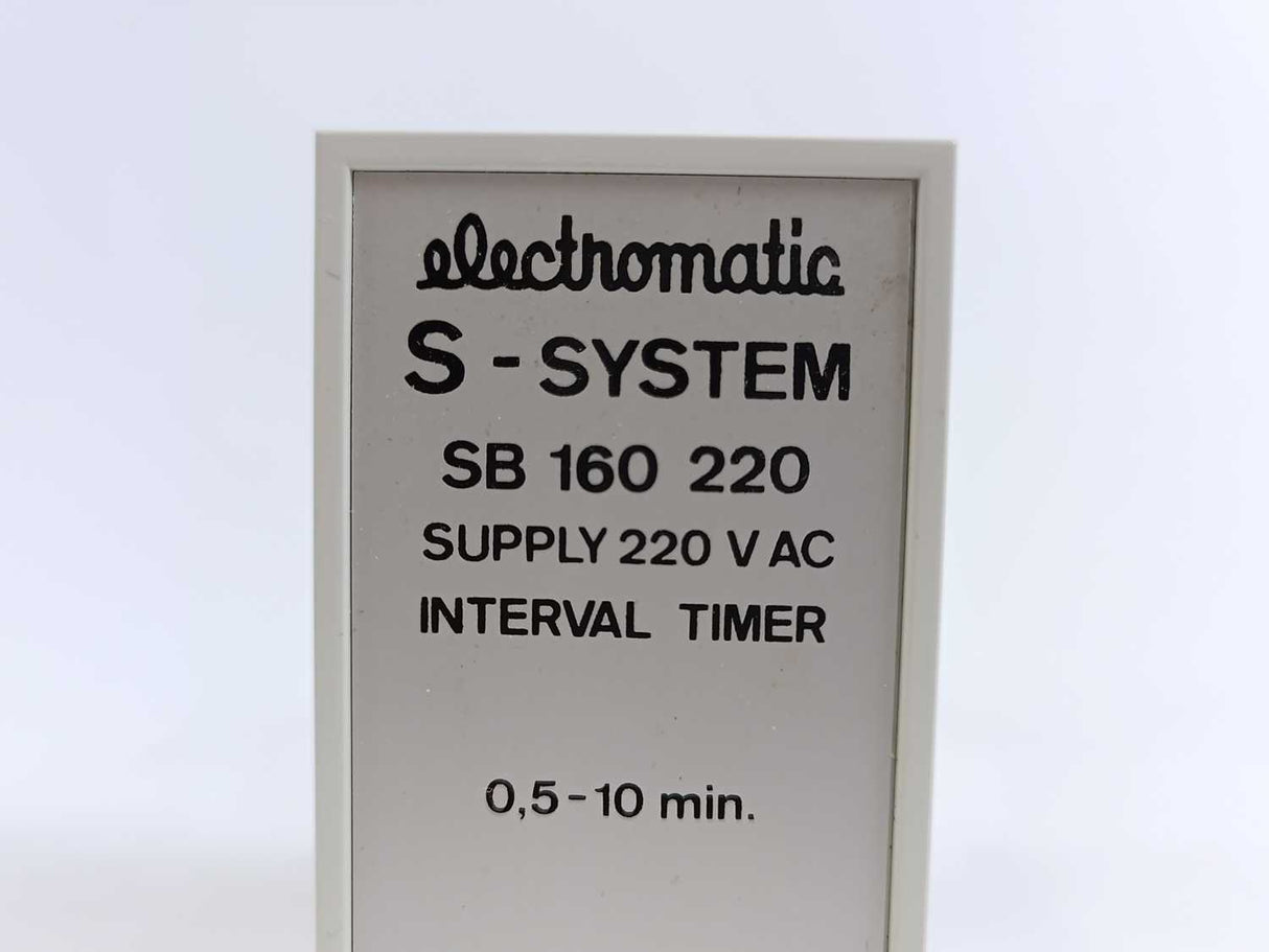 Electromatic SB160220 Interval Timer S-System 220 V AC 0,5-10 min.