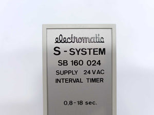 Electromatic SB 160 024 Interval Timar Supply 24VAC 0,8-18 sec.