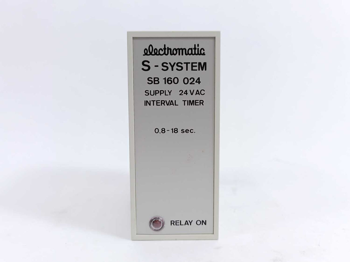 Electromatic SB 160 024 Interval Timar Supply 24VAC 0,8-18 sec.