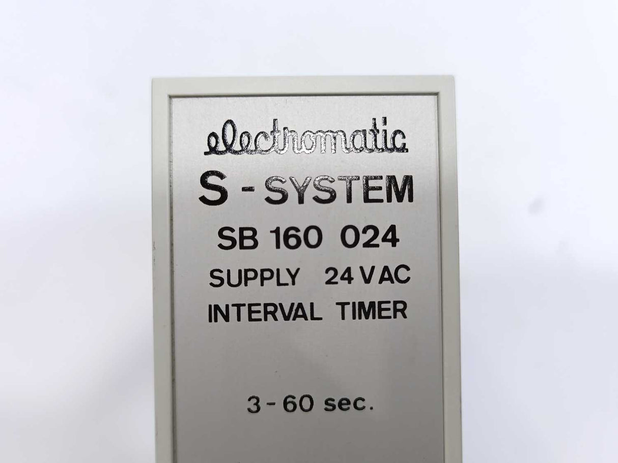 Electromatic SB 160 024 Interval Timar Supply 24VAC, 3-60sec.