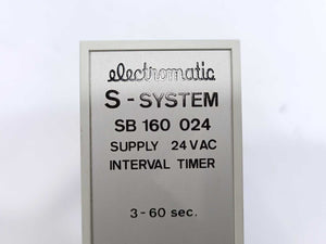 Electromatic SB 160 024 Interval Timar Supply 24VAC, 3-60sec.