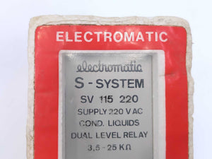 Electromatic SV 115 220 Cond. Liquids Dual Level Relay 3,5-25KΩ