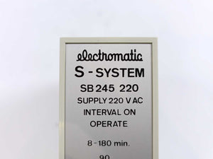 Electromatic SB 245 220 Interval On Operate. 8-180 min.