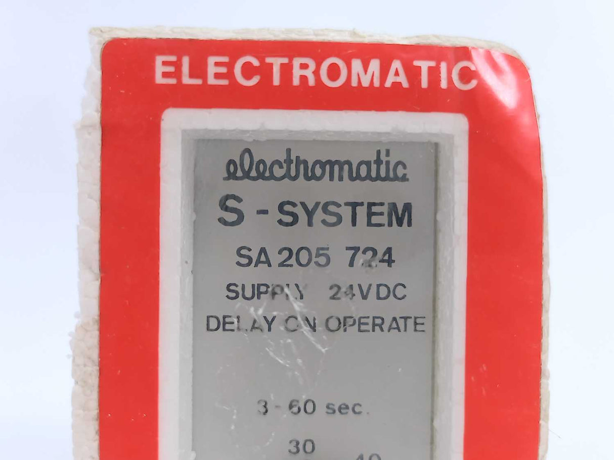 Electromatic SA205724 S-SYSTEM SUPPLY 24VDC DELAY ON OPERATE 3-60 sec