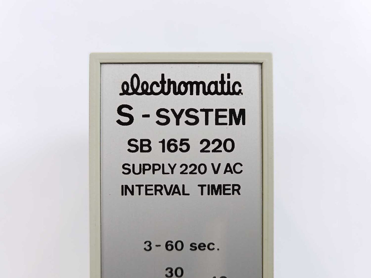 Electromatic SB 165 220 Interval Timer. 3-60 sec.