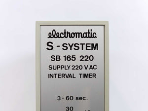 Electromatic SB 165 220 Interval Timer. 3-60 sec.