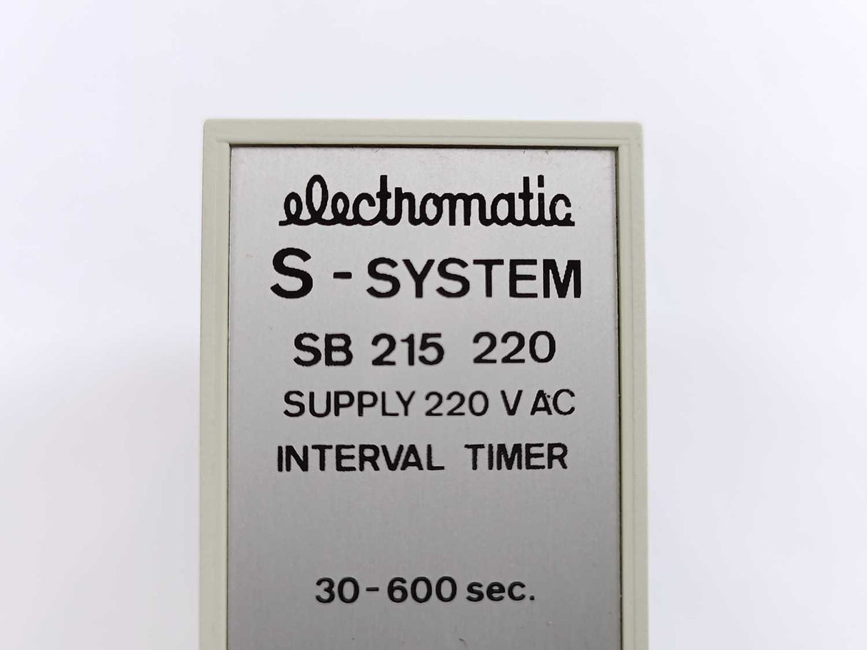 Electromatic SB 215 220 Interval Timer. 30-600 sec.