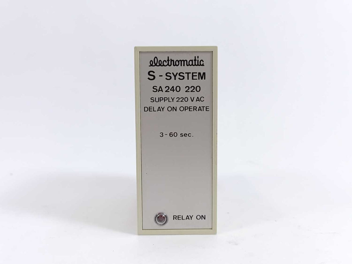 Electromatic SA 240 220 S-System Delay On Operate Timer 3 - 60 sec.
