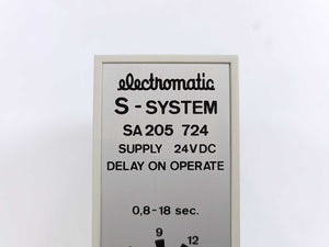 Electromatic SA205724 S-System, Delay On Operate 0,8-18sec.
