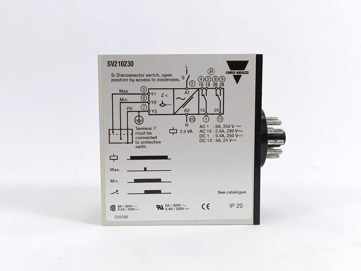Carlo Gavazzi SV 210 230 Dual Level Relay 230V 50/60Hz
