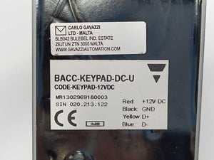 Carlo Gavazzi BACC-KEYPAD-DC-U  CODE-KEYPAD-12V Smart Dupline Keyboard