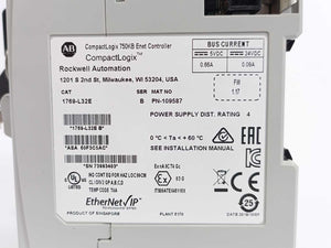 AB 1769-L32E Ser. B; FW. 1.17 CompactLogix 750KB Controller