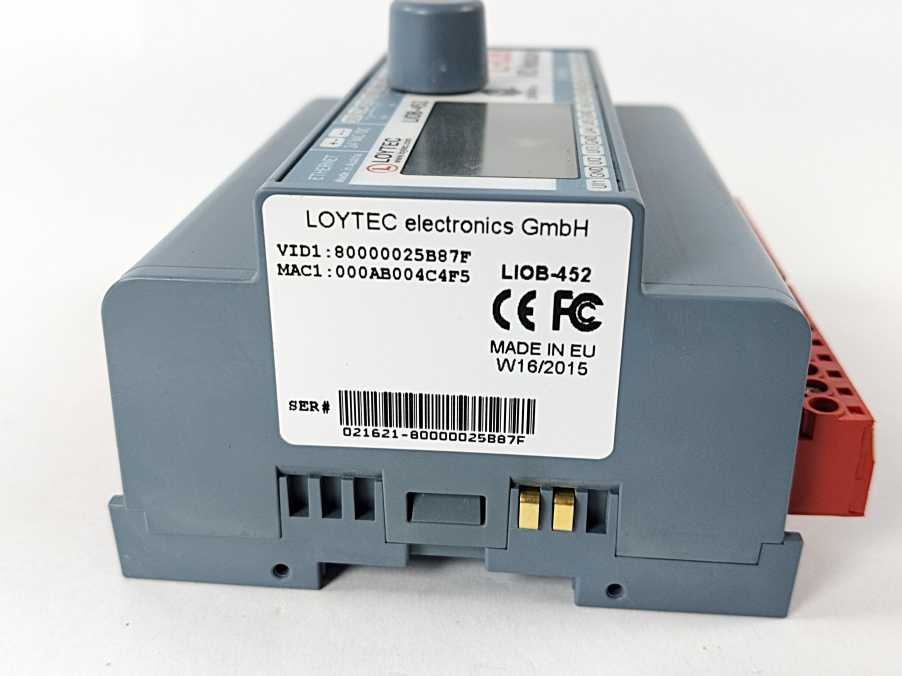 LOYTEC electronics LIOB-452 I/O Module 6 UI, 6 AO, 8 DO (8 x Relay 6 A)