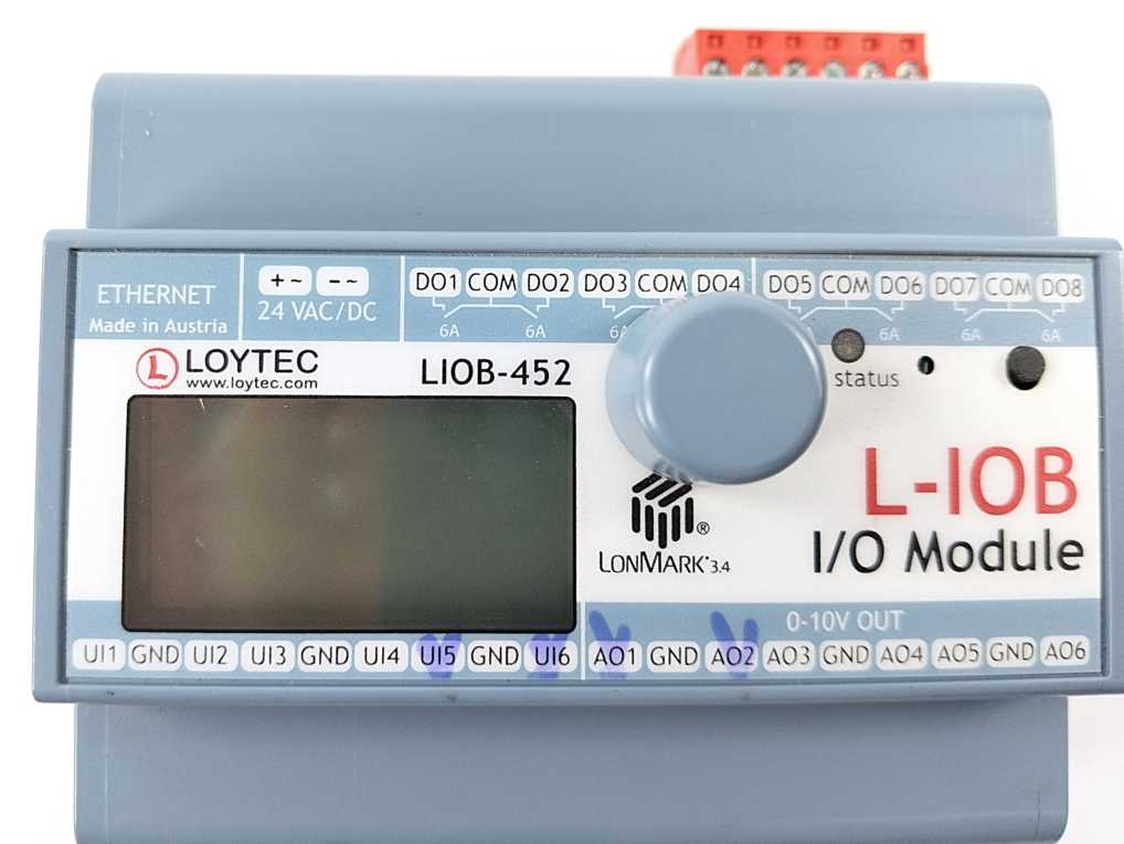 LOYTEC electronics LIOB-452 I/O Module 6 UI, 6 AO, 8 DO (8 x Relay 6 A)