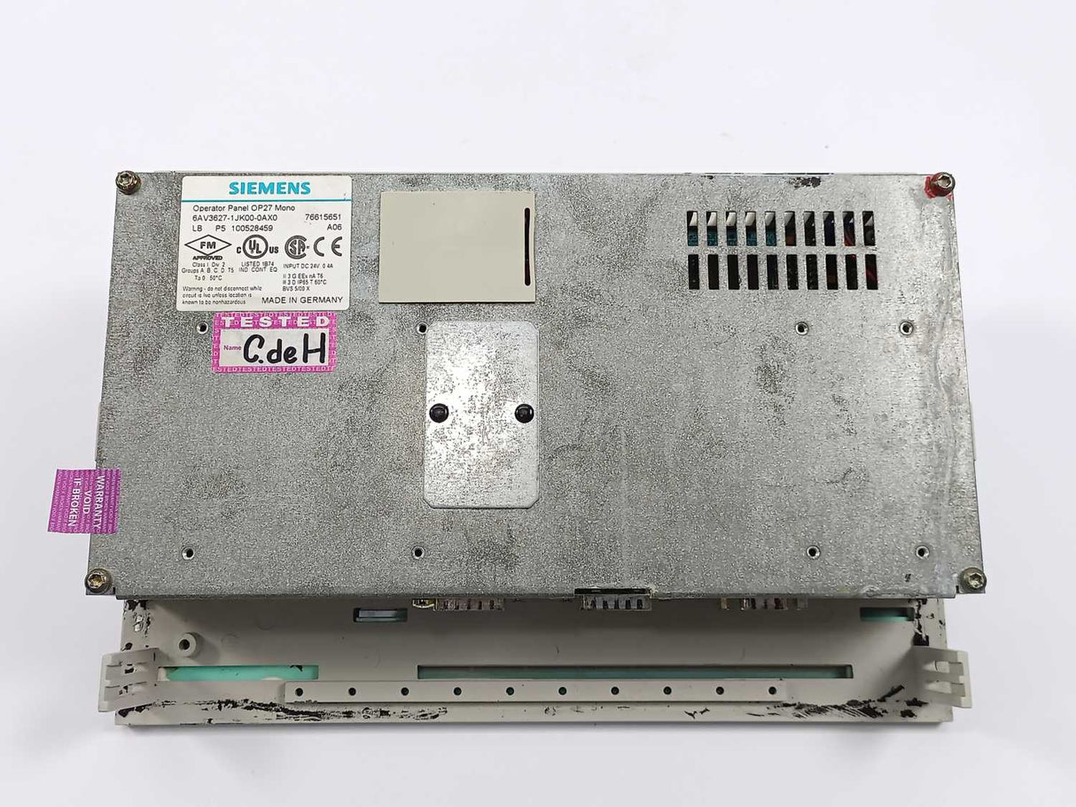 Siemens 6AV3627-1JK00-0AX0 Operator Panel OP27 Mono
