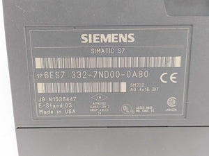 Siemens 6ES7 332-7ND00-0AB0 Simatic S 7 SM332 Analog Output Ver. 03
