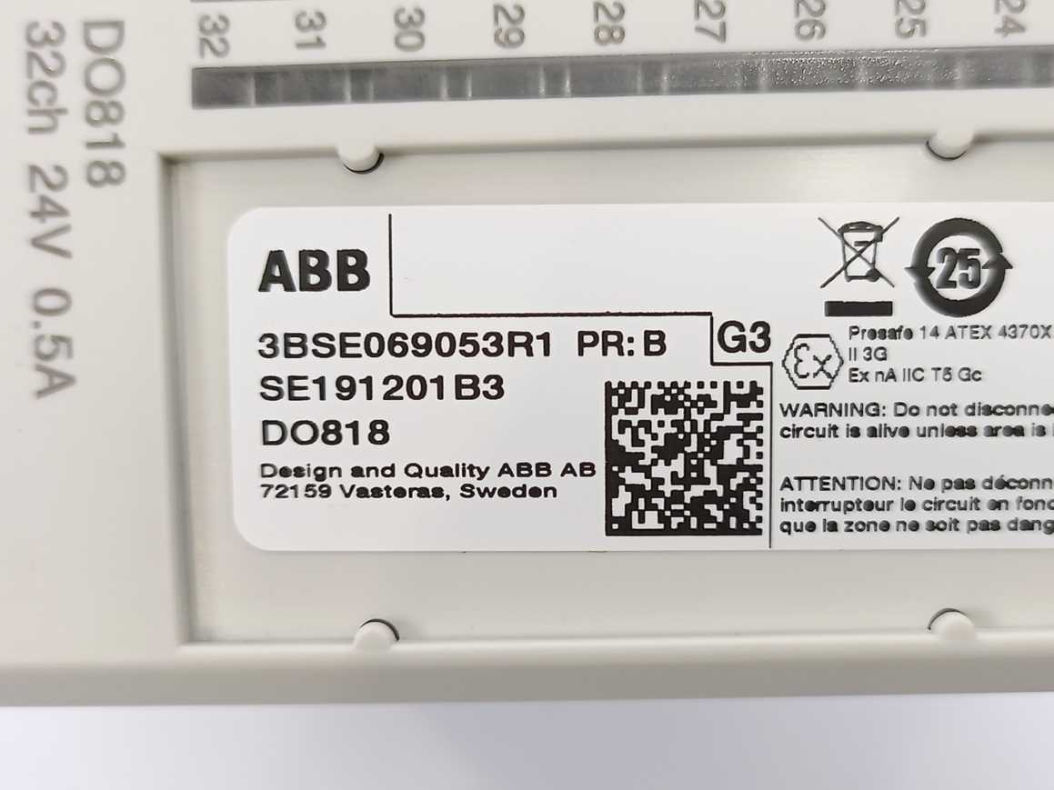 ABB 3BSE069053R1 DO818 Digital Output 24V 32 ch