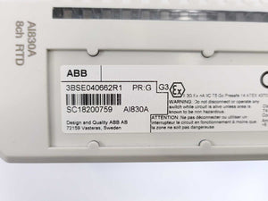 ABB 3BSE040662R1 AI830A Analog input RTD 8 ch