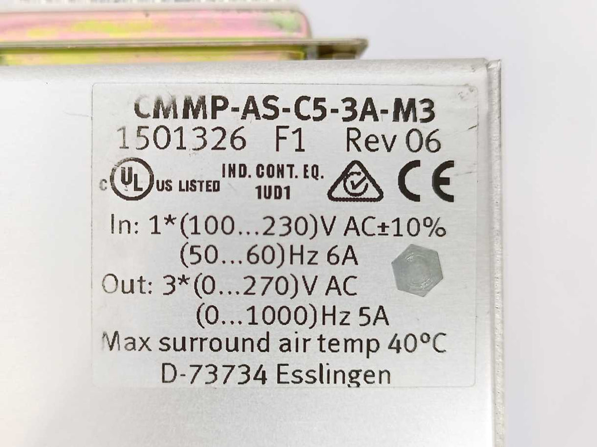 Festo 1501326 CMMP-AS-C5-3A-M3 Motor Controller 230 V