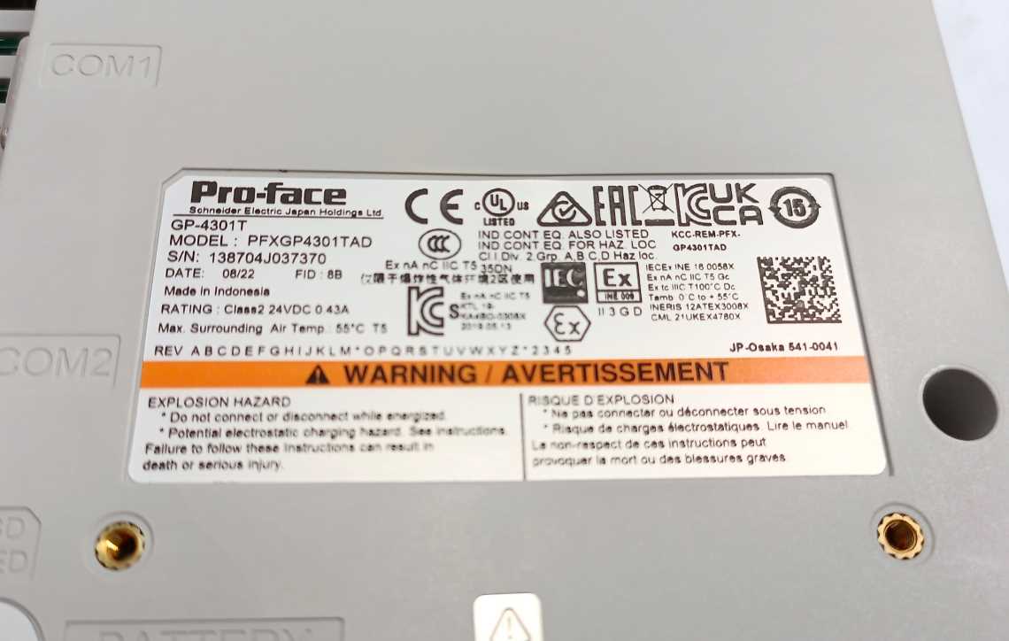 Pro-Face PFXGP4301TAD GP-4301T, LCD Touchscreen, new in sealed box
