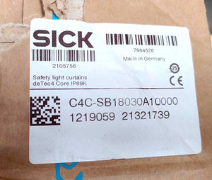 SICK 1219059 C4C-SB18030A10000 deTec4 Core IP69K Safety Light Curtain Sender