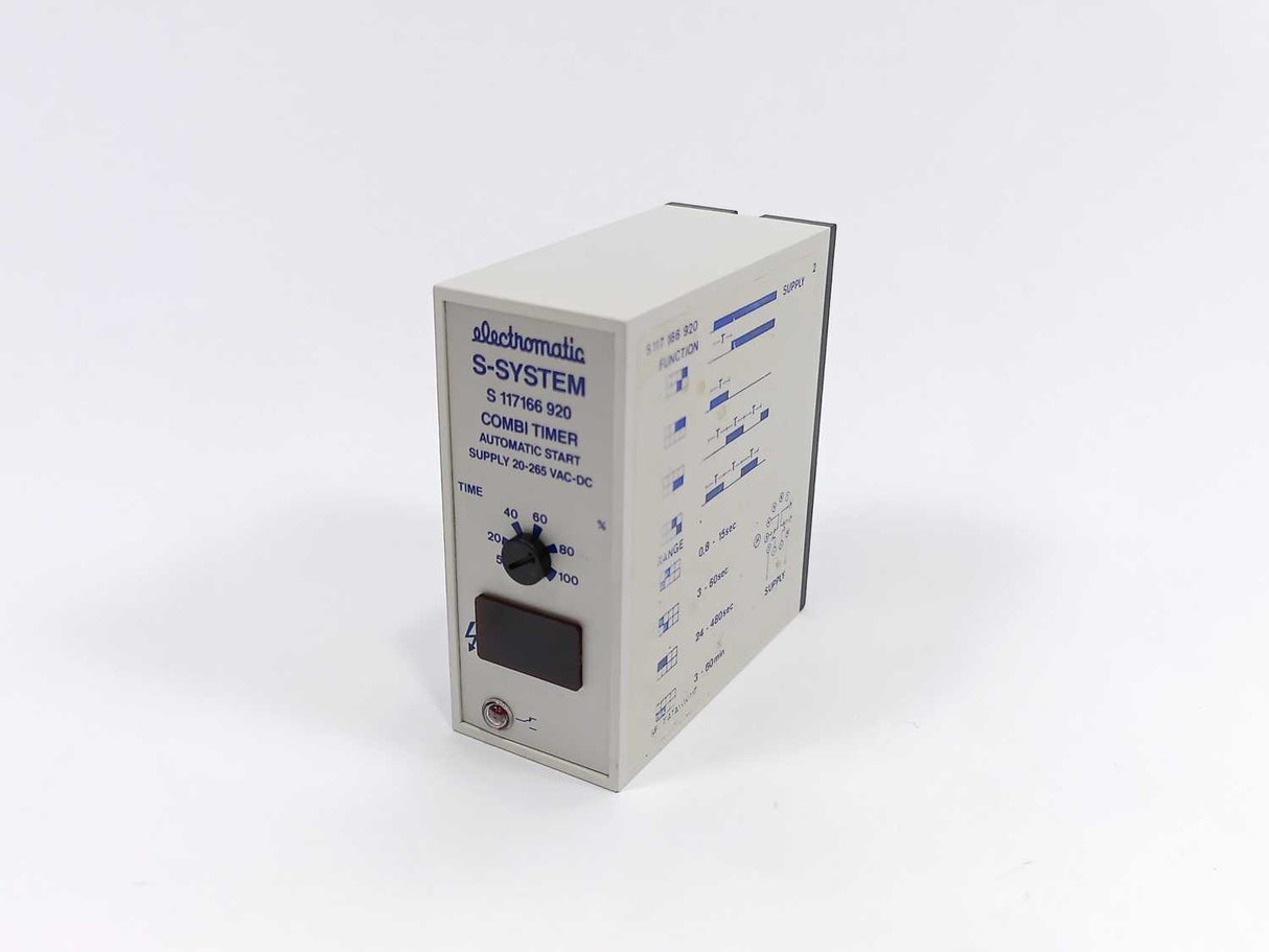 Electromatic S 117 166 920 Combi Timer. Automatic Start Supply 20-265 VAC-DC
