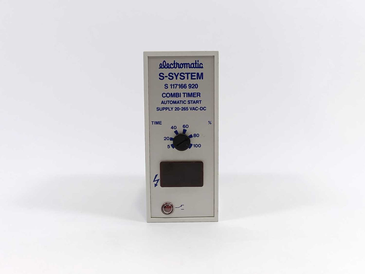 Electromatic S 117 166 920 Combi Timer. Automatic Start Supply 20-265 VAC-DC