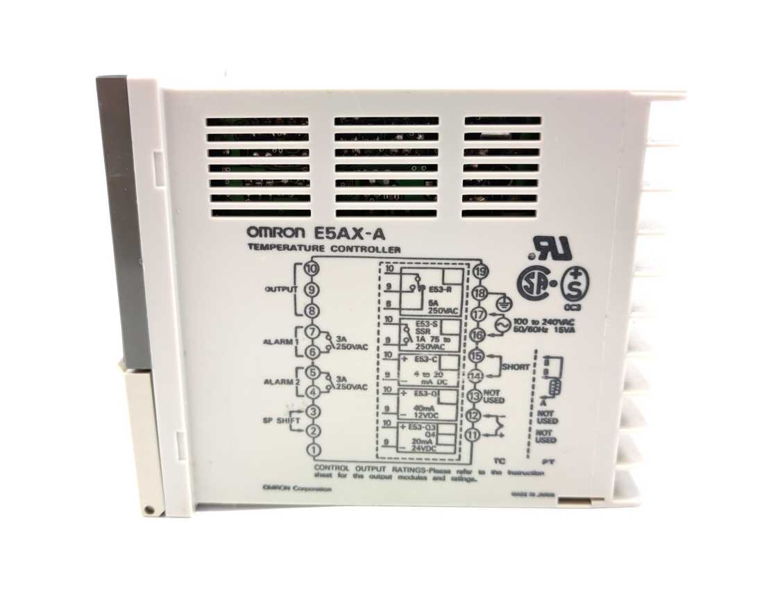 OMRON E5AX-A Temperature Controller 100-240Vac 50/60Hz 15VA