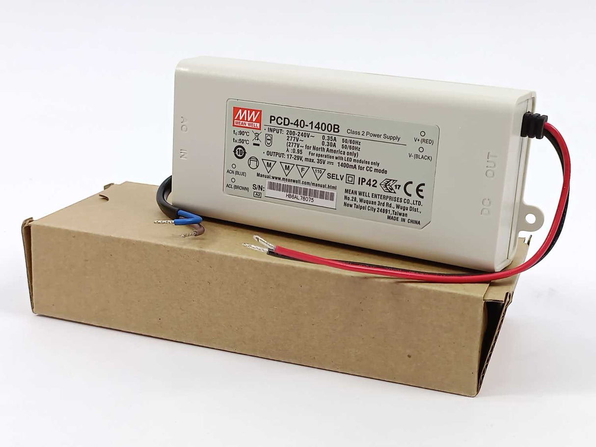 Mean Well PCD-40-1400B AC-DC Single output LED driver Constant Current (CC)