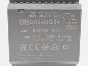 Mean Well DDR-60G-24 DC-DC Ultra slim Industrial DIN rail converter 24V 2.5A