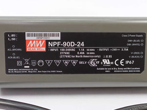Mean Well NPF-90D-24 AC-DC Single output LED driver 24VDC, 3.75A