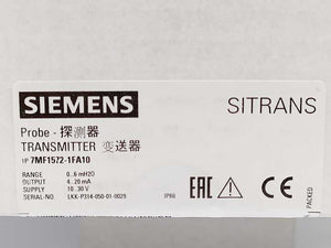 Siemens 7MF1572-1FA10 SITRANS LH100 Pressure Transmitters 0 - 6 mH2O