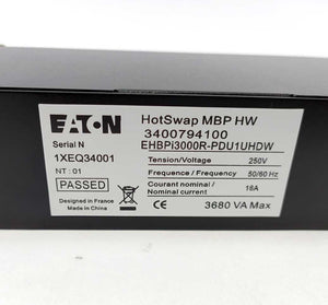 Eaton 3400794100 EHBPi3000R-PDU1UHDW, MBP HW HotSwap