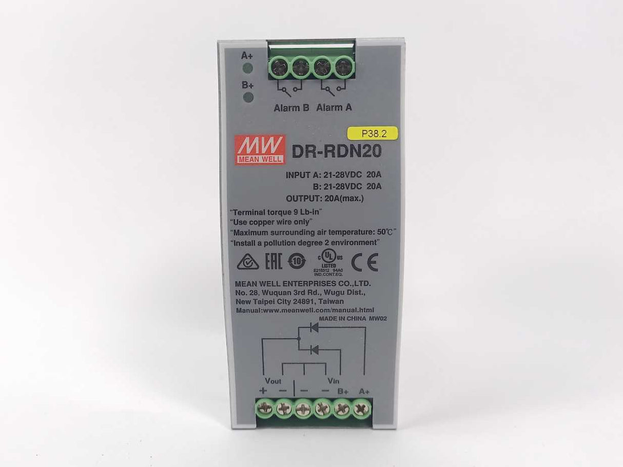 Mean Well MW DR-RDN20 Power Supply Redundancy Module