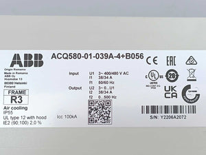 ABB 3AXD50000039047 LV Drive  18,5kW ACQ580-01-039A-4+B056