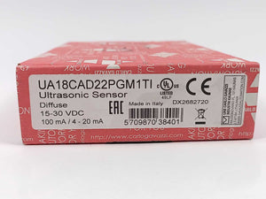 Carlo Gavazzi UA18CAD22PGM1TI Ultrasonic Sensor 15-30 VDC, 100 mA / 4-20 mA