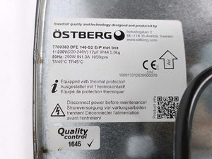 ÖSTBERG DFE 146-S2 7700383 Double Inlet Radial Fan