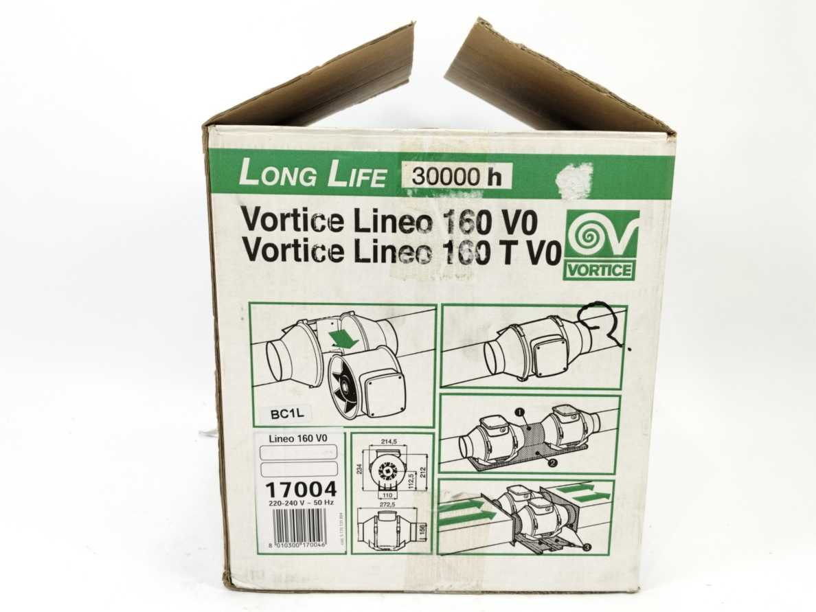 Vortice TIPO LINEO 4 160V Duct Fan