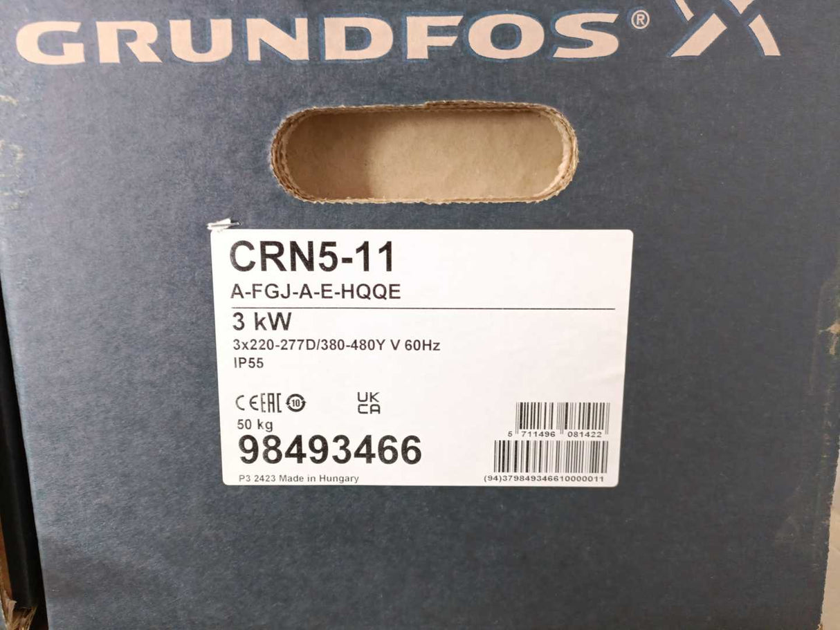 GRUNDFOS 98493466 CRN5-11-A-FGJ-A-E-HQQE Pump 3 kW