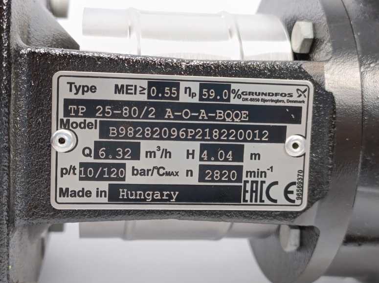 GRUNDFOS TP 25-80/2 A-O-A-BQQE Circulation Pump IP55 - 0,18 kW