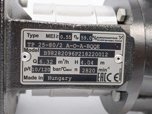 GRUNDFOS TP 25-80/2 A-O-A-BQQE Circulation Pump IP55 - 0,18 kW