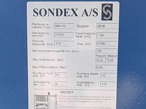 Sondex S9A-IG Plate Heat Exchanger