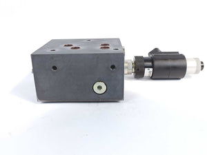 Duplomatic BLS6-CF0/11V Valve Inlet Plate w/ Bucher WUP-1NA0-1.0-2 Solenoid