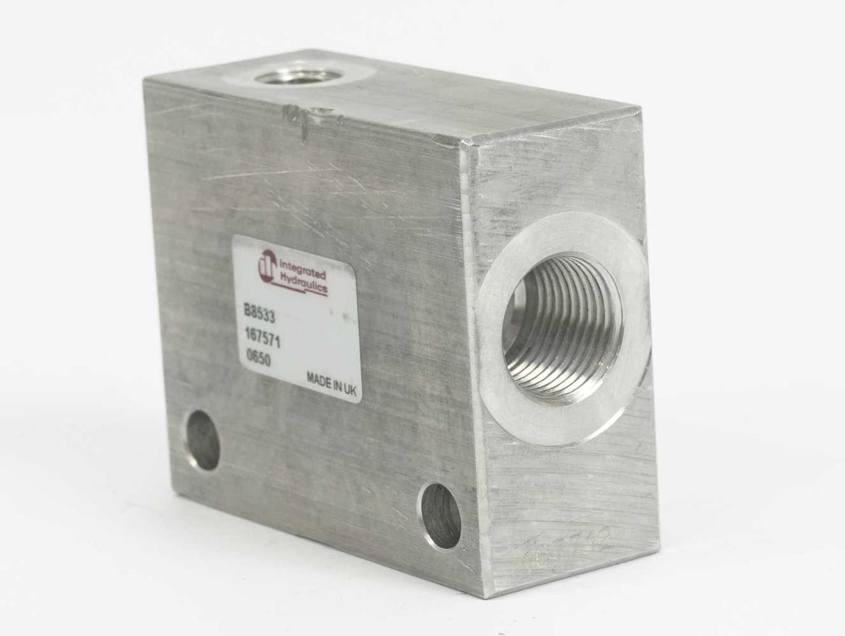 Integrated Hydraulics B8533 Hydraulic Line-Mounting Cartridge Valve Block