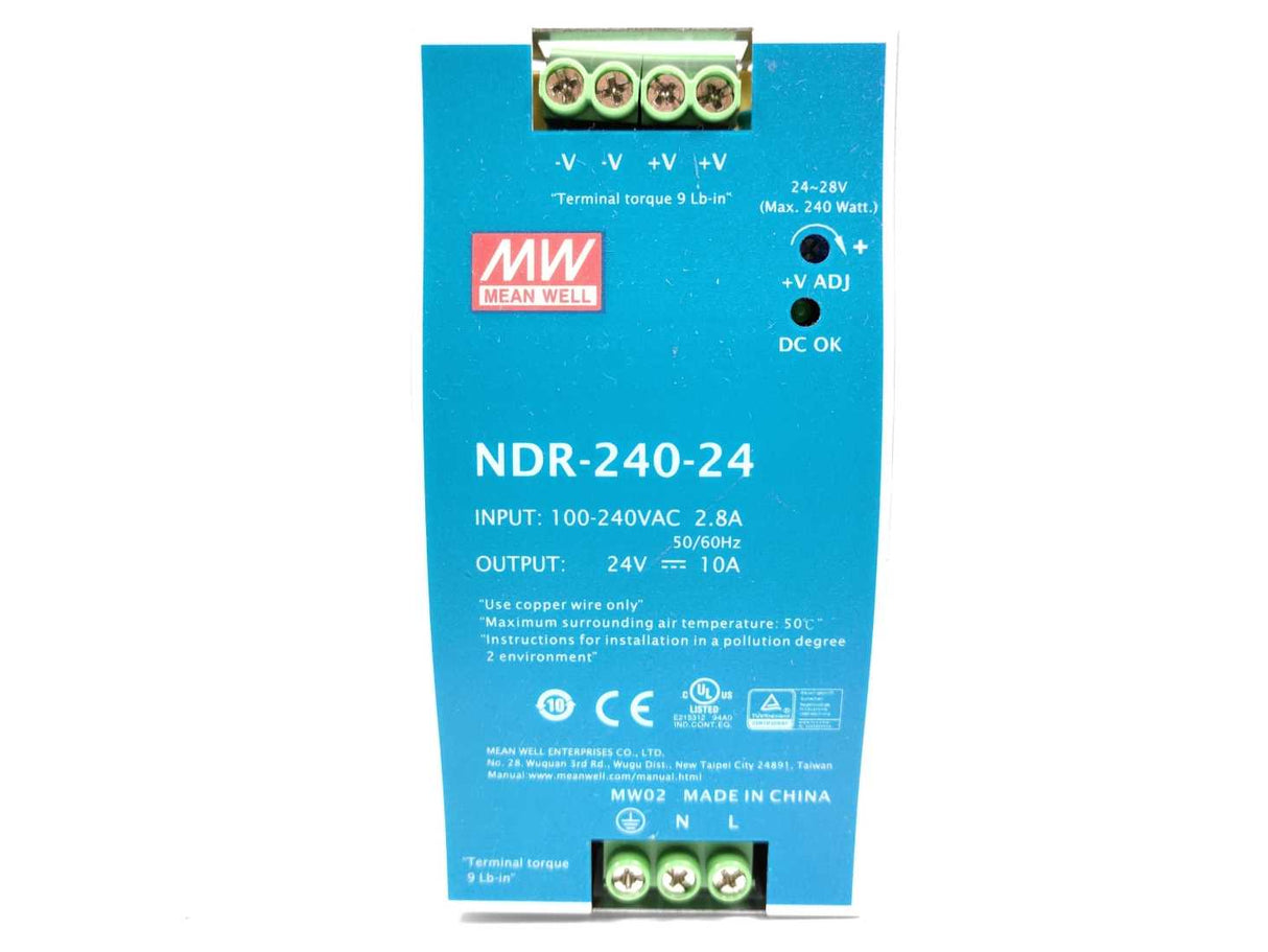 Mean Well NDR-240-24 Industrial DIN rail power supply 24V 10A